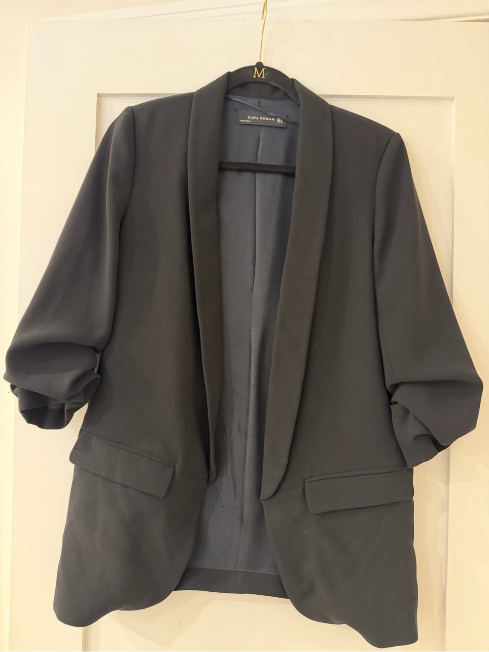 Zara Woman Black Lined Tailored Blazer